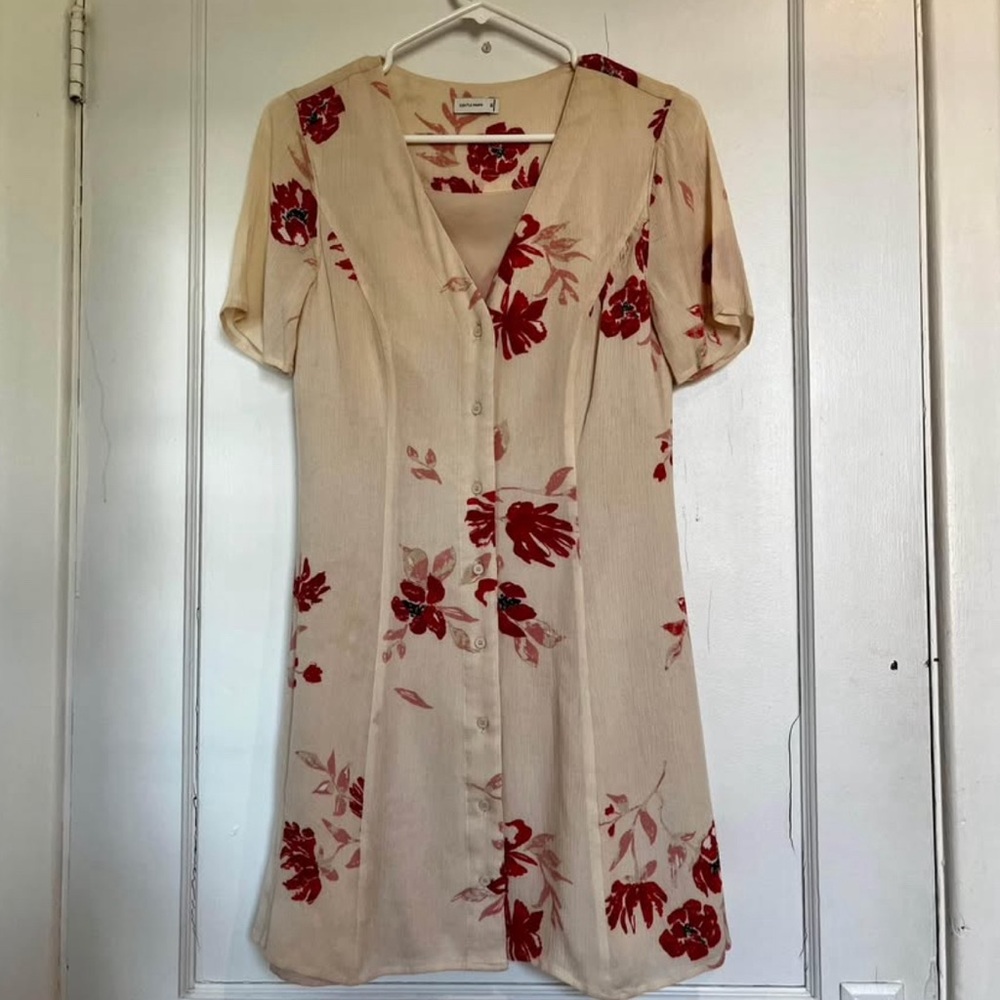 NWOT Gentle Fawn Red Flutter Sleeve Mini Sundress